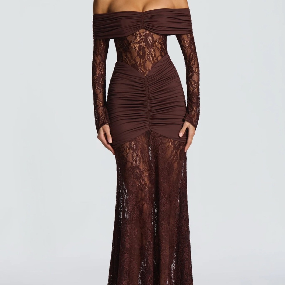 NWT BABYBOO SAULINE MAXI DRESS - PLUM BROWN